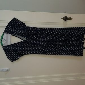 Casual Navy patterned pull-on dress.